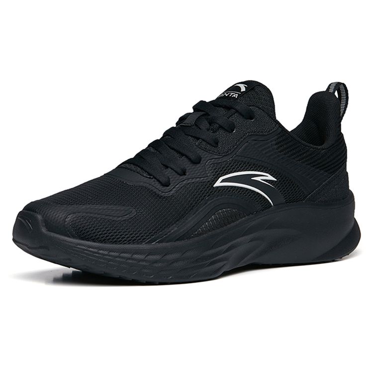 Anta Breathable Mesh Low-Top Running Shoes Men Sneakers Black 912235529-5