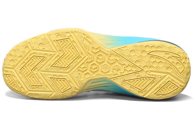 Men's Sneakers Anta Cushioning Slip Resistant Abrasion Resistant High top Basketball Shoes Men's White Yellow
