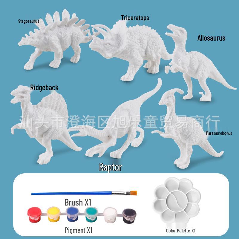 DIY Dinosaurier-Modell Malset für Kinder - Kreatives Graffiti-Spielzeug für Jungen und Mädchen