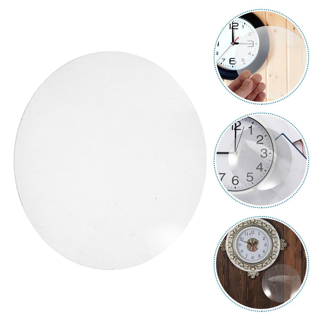 Convex Clock Glass Replacement Round Transparent Face Cover Dome Glass Front Panel Clock Repairing Part Easy To Install DIY Part