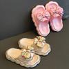 2025 summer new girls fashion bow wear-resistant non-slip slippers outer wear home thick bottom beach cool slippers