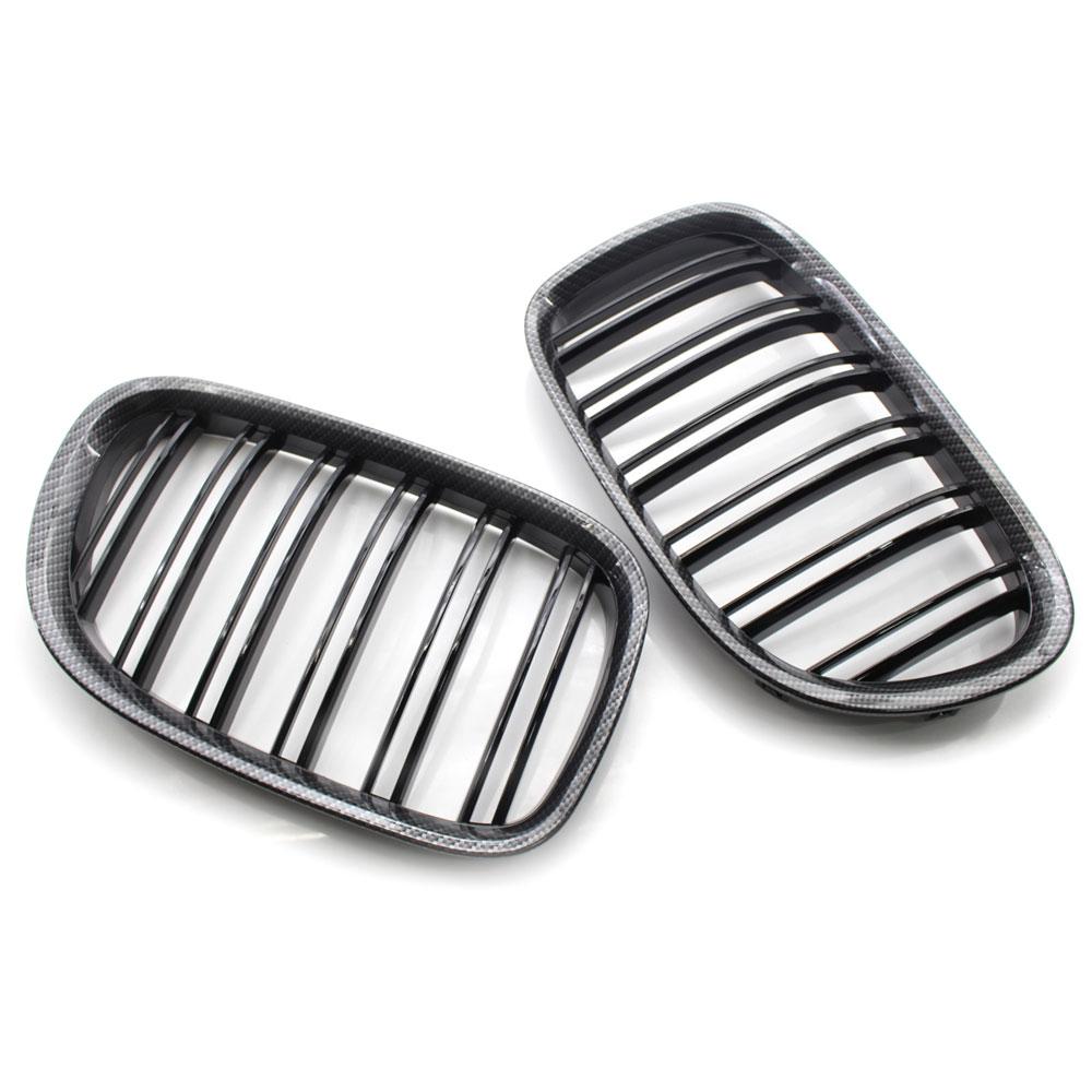 Front Kidney Grille Grills Carbon Fiber For BMW F01 F02 7 Series 2009 2010 2011 2012 2013 2014 2015