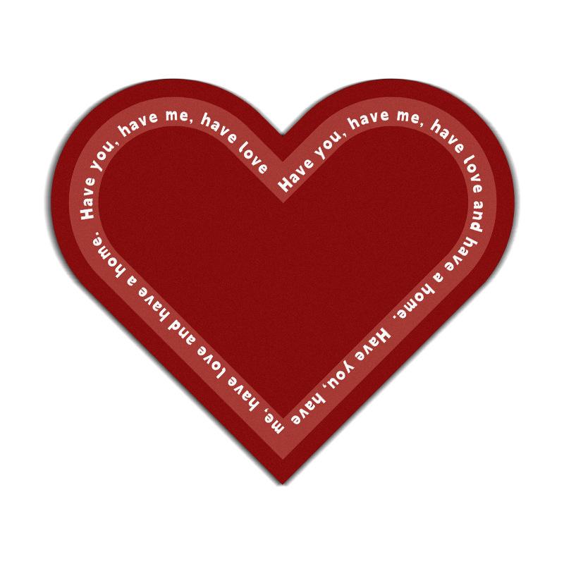 Heart-shaped Kitchen Bathroom Floor Mat Toilet Strong Absorbent Non-slip Foot Mat Diatom Mud Dirty Can Be Wiped Clean