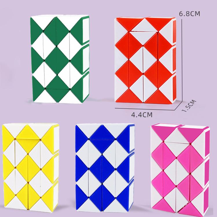 1 szt. Magiczna linijka 24 Mini Wężyk Skręcana Kostka Puzzle Składane Kostki Puzzle Zabawki Edukacyjne Rozrywka dla Dzieci Składane Prezenty Imprezowe Zabawka