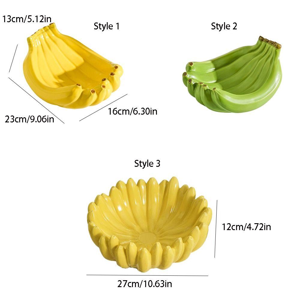 Creative Banana Shaped Storage Tray Ceramic Dessert Plate Tableware Storage Container  Snack