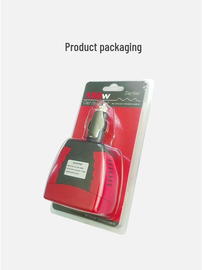 150W Car Inverter and Smart Charger with USB 2.4A for Mobile Phones