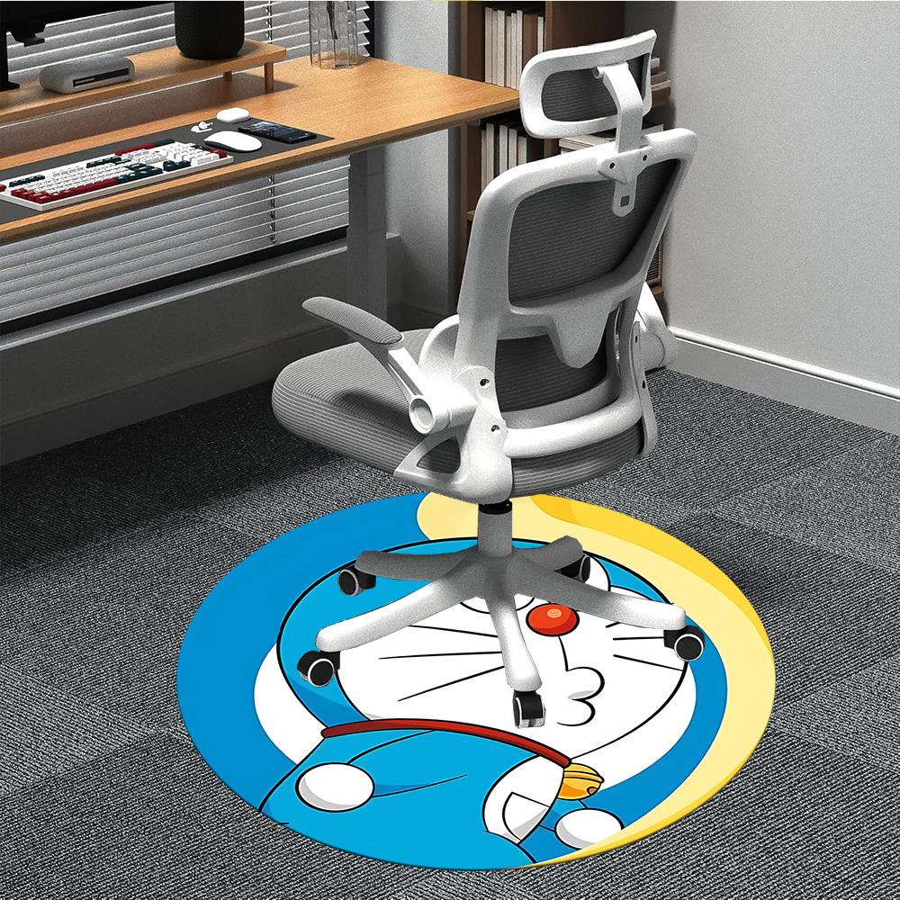 

1pcDoraemon Bot Office Round Area Rug, Indoor Mat Suitable For Office,Bedroom Living Room Home Decor, Room Deco a0928174 80cm by 80cm