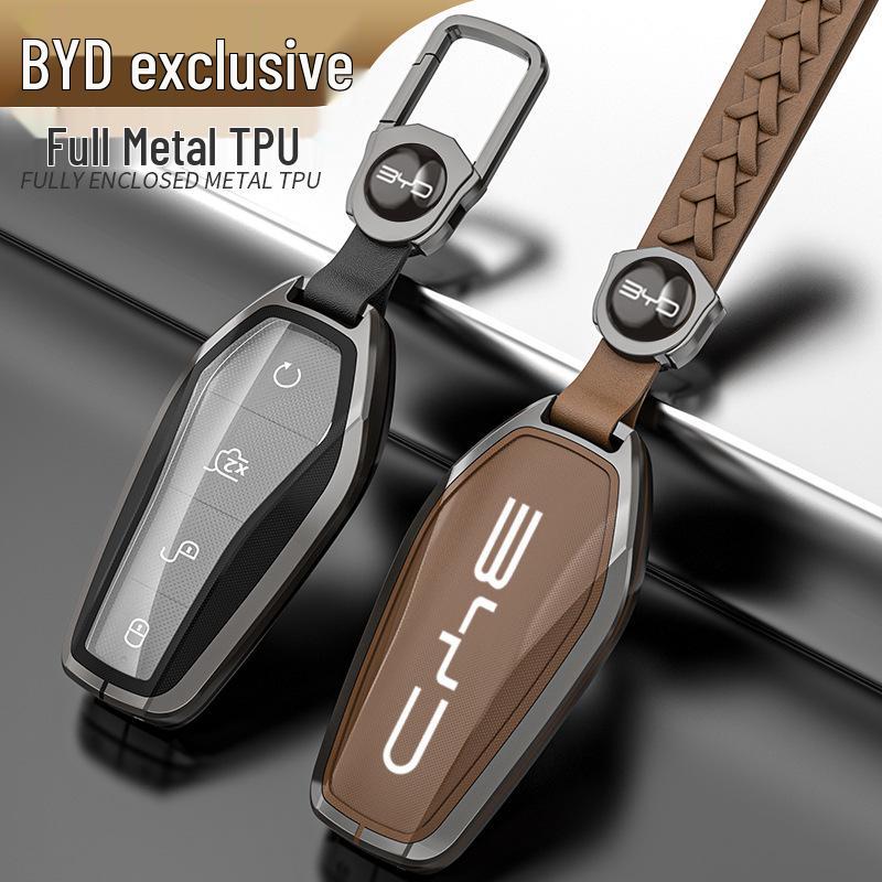 BYD Key Case: Compatible with Song Pro Plus, Yuan DMI, Dolphin, Han, Tang, Qin, Seal, and Destroyer 05 Protective Cover.