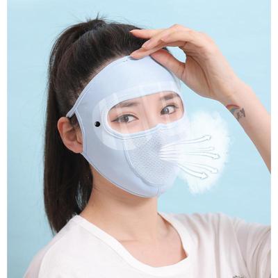 Sunscreen Mask Cover Full Face Mask Women's UV Protection Driving Bicycle Thin Section Summer Breathable Ice Silk Face Mask