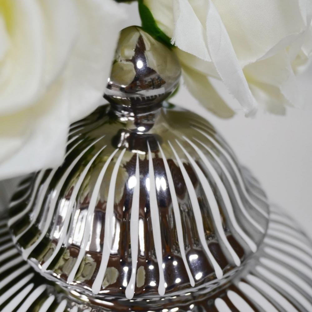 Home Decor Vase Ornaments TV Cabinet Ceramic Vase Silver Plated Gold Plated General Canned Jewelry Storage Jar Ceramic High Vase