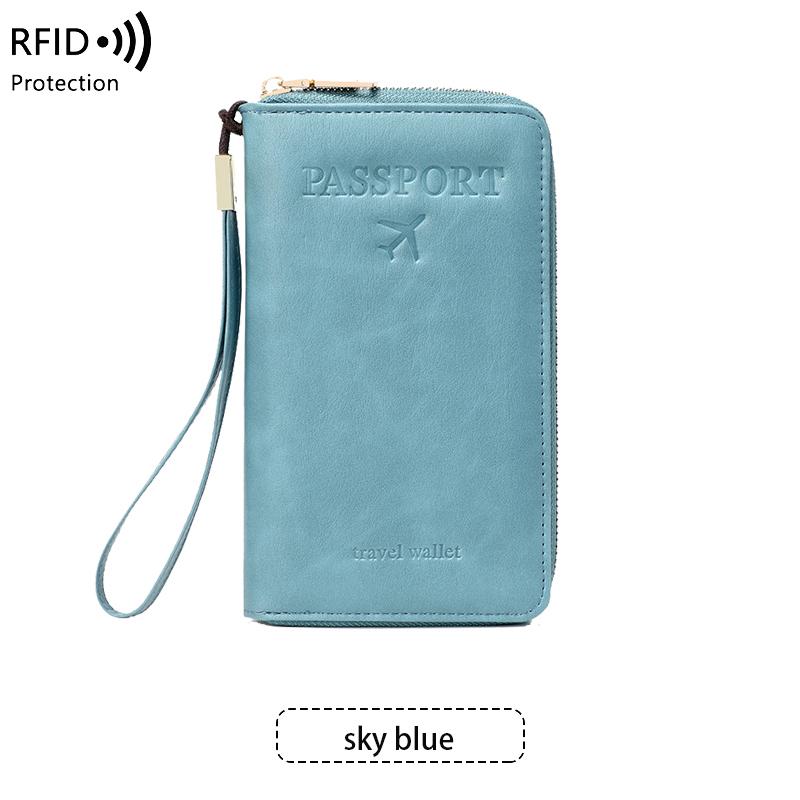 Minimalistische Retro-RFID-Passhülle, multifunktionaler Ausweishalter, Bankkartenhalter, Passhalter, hochwertiges PU-Leder, Reisezubehör