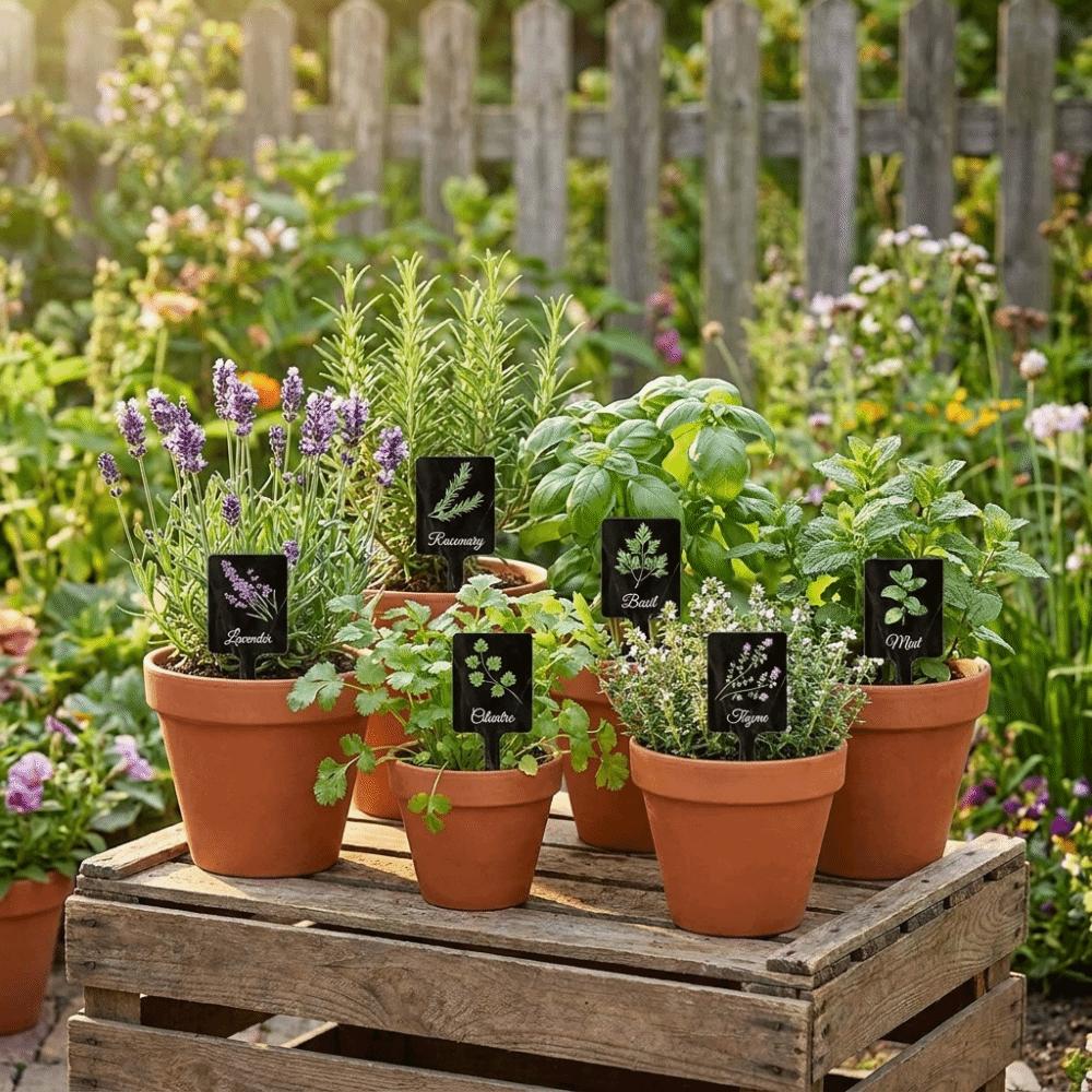 12 PIÈCES Marqueurs de Jardin Étiquettes de Plantes en Acrylique Étiquettes de Plantes en Forme de T Imperméables Étiquettes de Plantes Réutilisables Plantes Succulentes