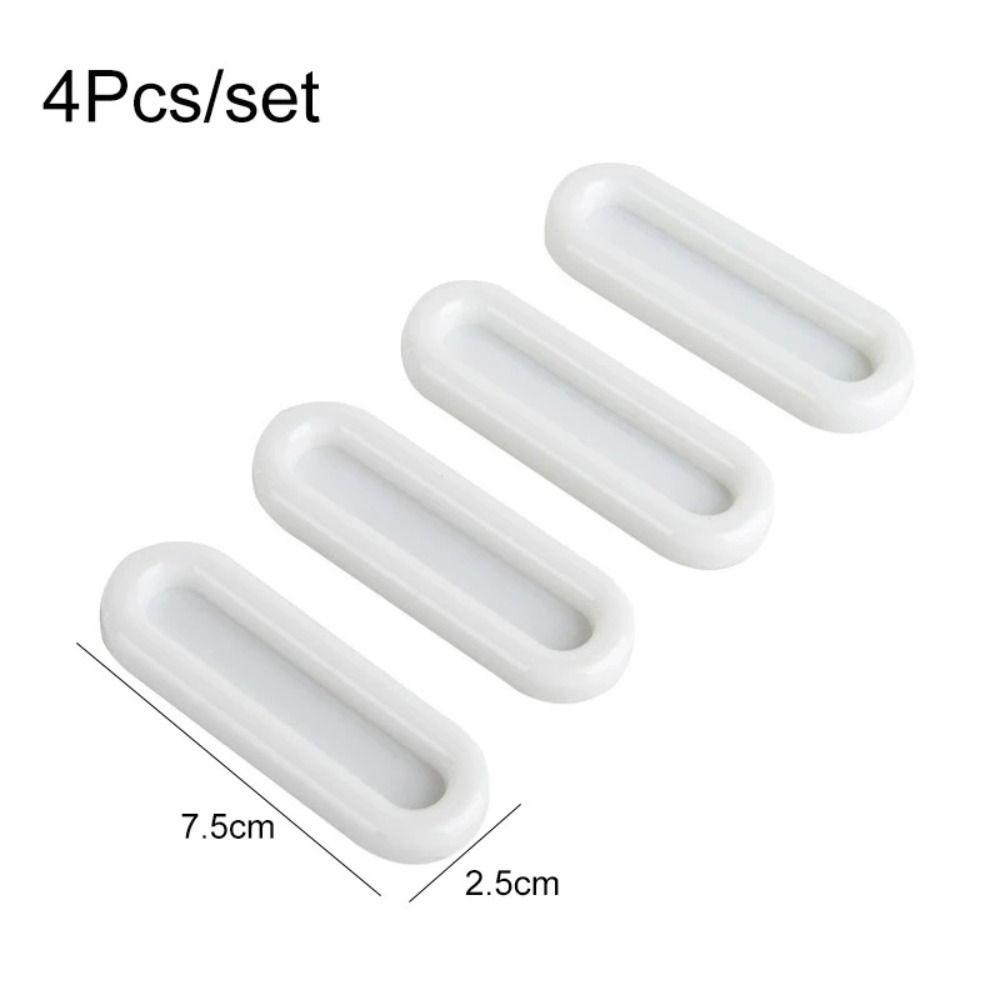 Self-adhesive Oval Door Handles Door Knobs Cabinet Drawer Handles Sliding Door Handle  Glass