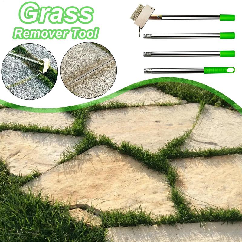 Crevice Weeder Wired Grout Grass Cleaner Brush Heavy Duty Moss Grout Remover Tool Crevice Cleaning Scrubber For Deck Patio