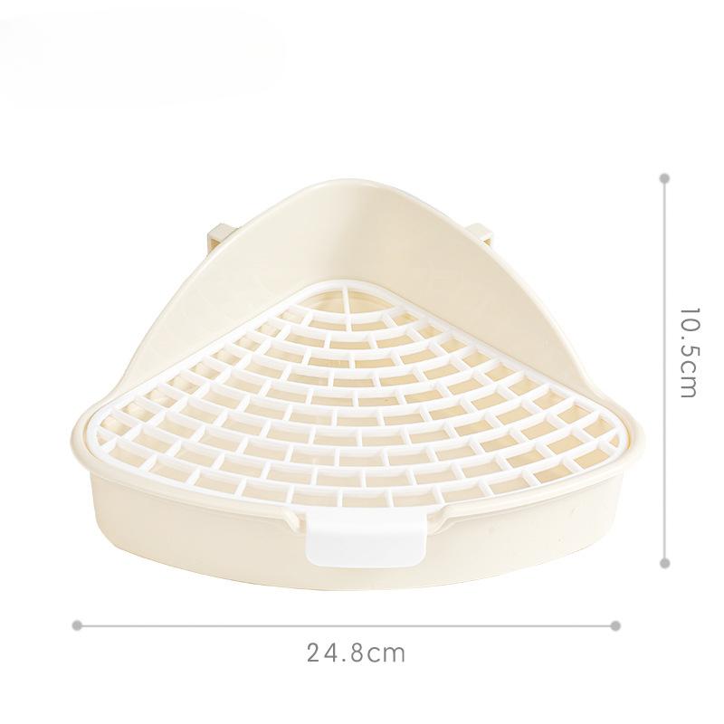 

Лоток для кроликів Туалет для морських свинок Видовбані трикутні тварини Горщики Кролики Шиншили Кутовий ящик для туалету Товари для тварин білий