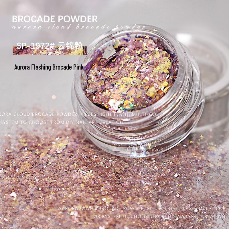 

Юнь Цзинь Смешанный Глиттер Нейл-арт: Крупные и мелкие неправильные опаловые пайетки