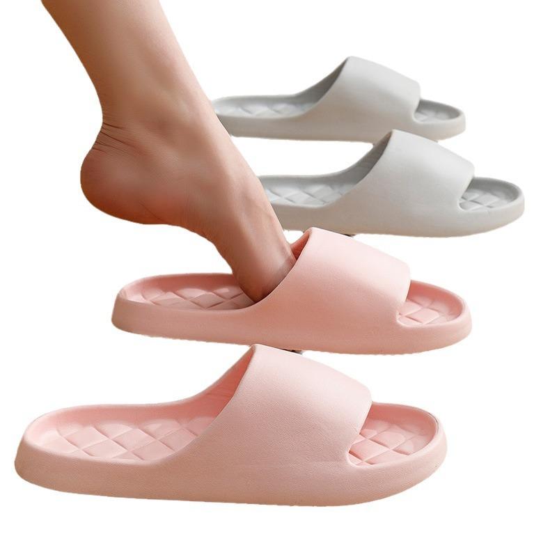Home slippers women's summer hotel bathroom men's indoor cool slippers casual bath couple household flip flops