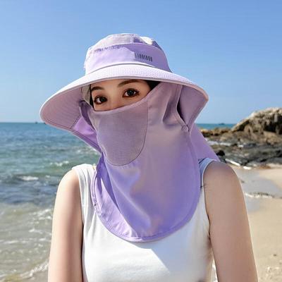 Wide Brim Sun Fisherman Hat with Neck Flap