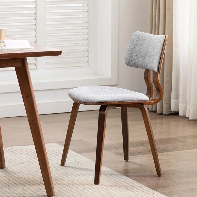 Stool dining chair home Nordic solid wood dining chair modern minimalist light luxury dining table chair backrest