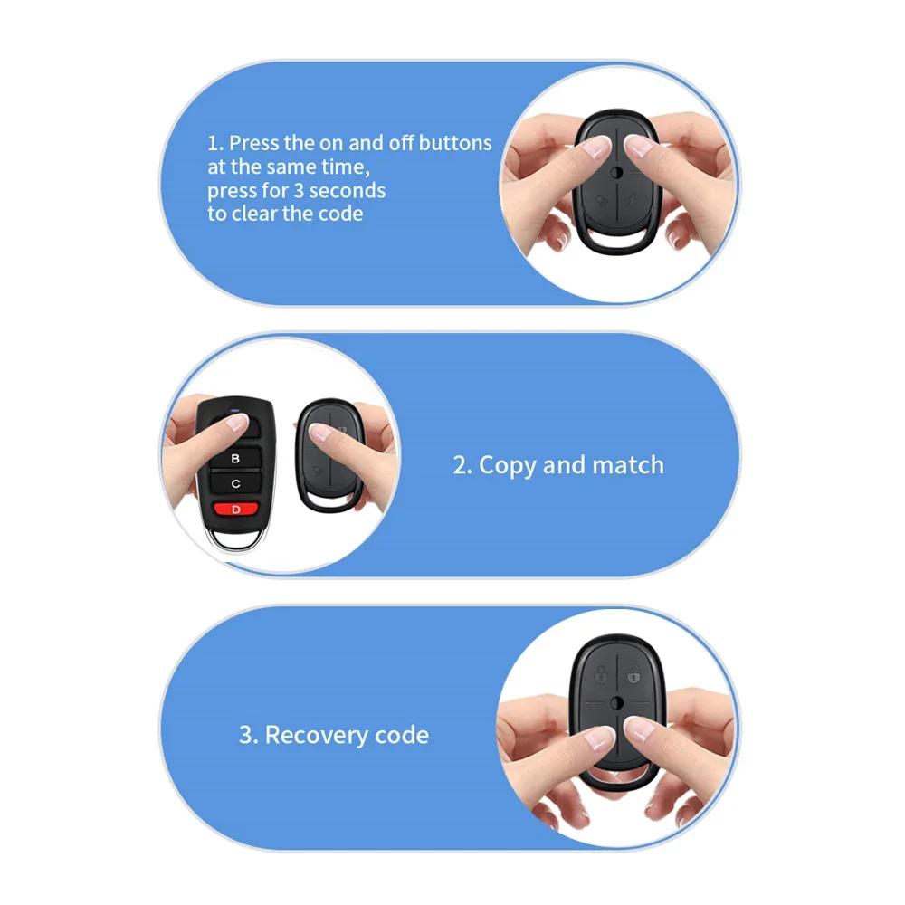 Multi Frequency RF Copy Remote Control 433 315 430 418 MHz Opener Controller Duplicator Key for Gate Lamp Security Alarm