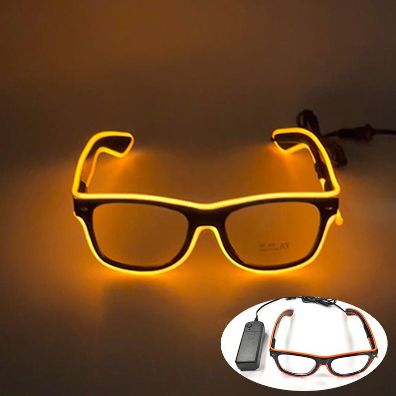 Hot Sale Luminous Neon Glasses With Lights LED Eyeglasses Bar Rave Parties Props Glowing Glasses Festival Club Supplies