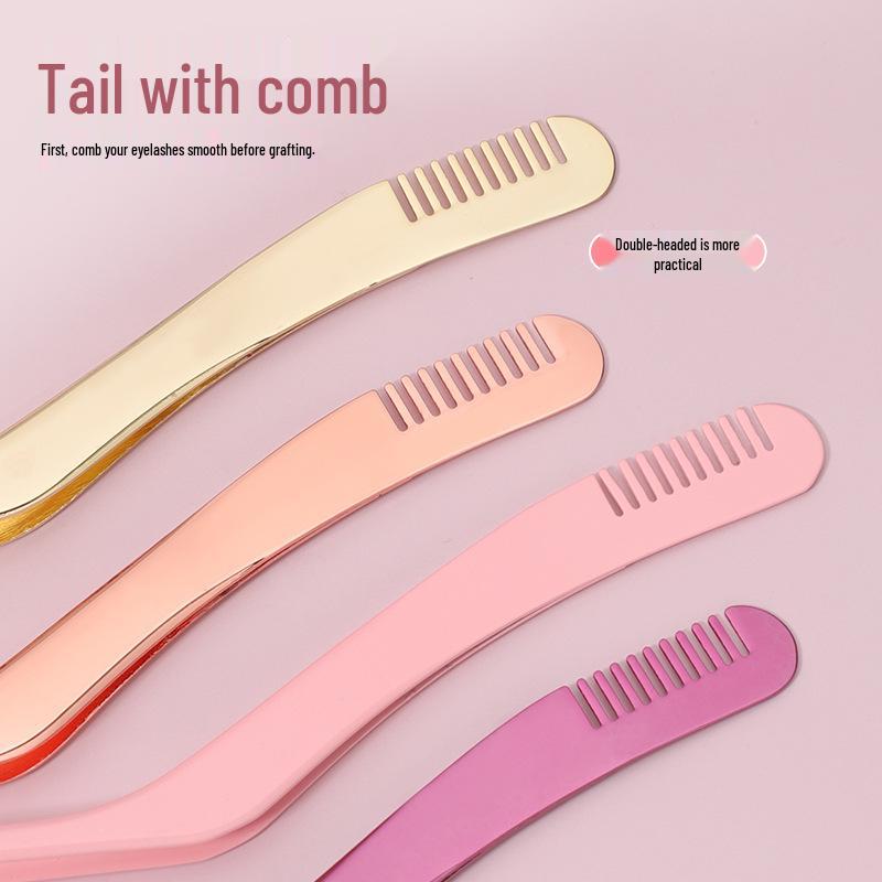 Stainless Steel Eyelash Curler & Tweezers False Eyelash Tool with Comb