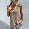 2025 Summer Women's Sleeveless Leopard Print Vest Top - European & American Fashion.