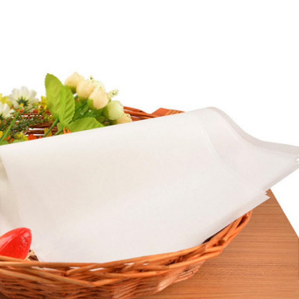 100Pcs Baking Paper Pan Liner Cookie Sheet Paper High Tempreture Resistant Cloth Baking Mat BBQ Anti-oil Baking Oil Paper