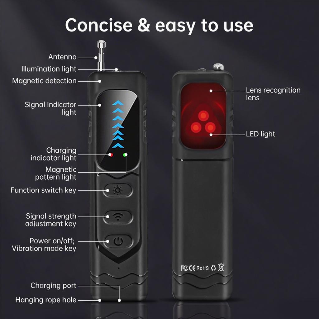 AA5 2-in-1 Camera & GPS Detector – RF Signal Scanner for Privacy Protection