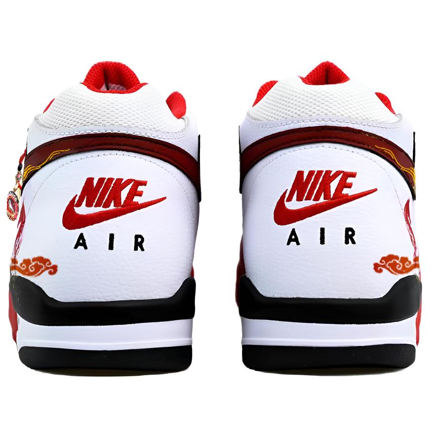 Nike Flight Legacy Vintage Basketball Shoes Unisex Mid Top Gold/Red/White BQ4212-100(Team949-)