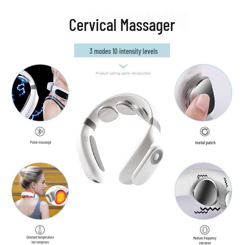 Hezheng Wireless Pulse Neck Massager CN Plug (adapter Included)