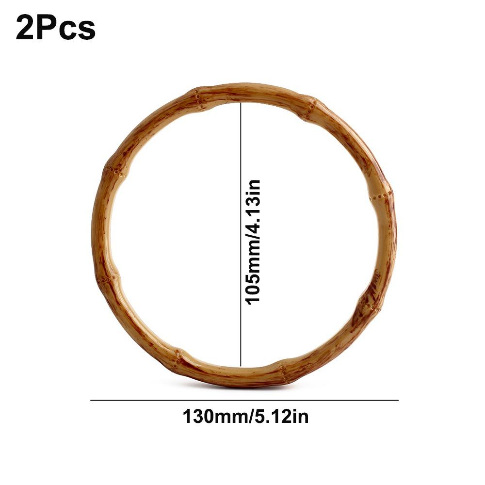 DIY Craft Projects Round Bamboo Handbag Handle Plastic Retro Bag Handle Beach Bag Handles
