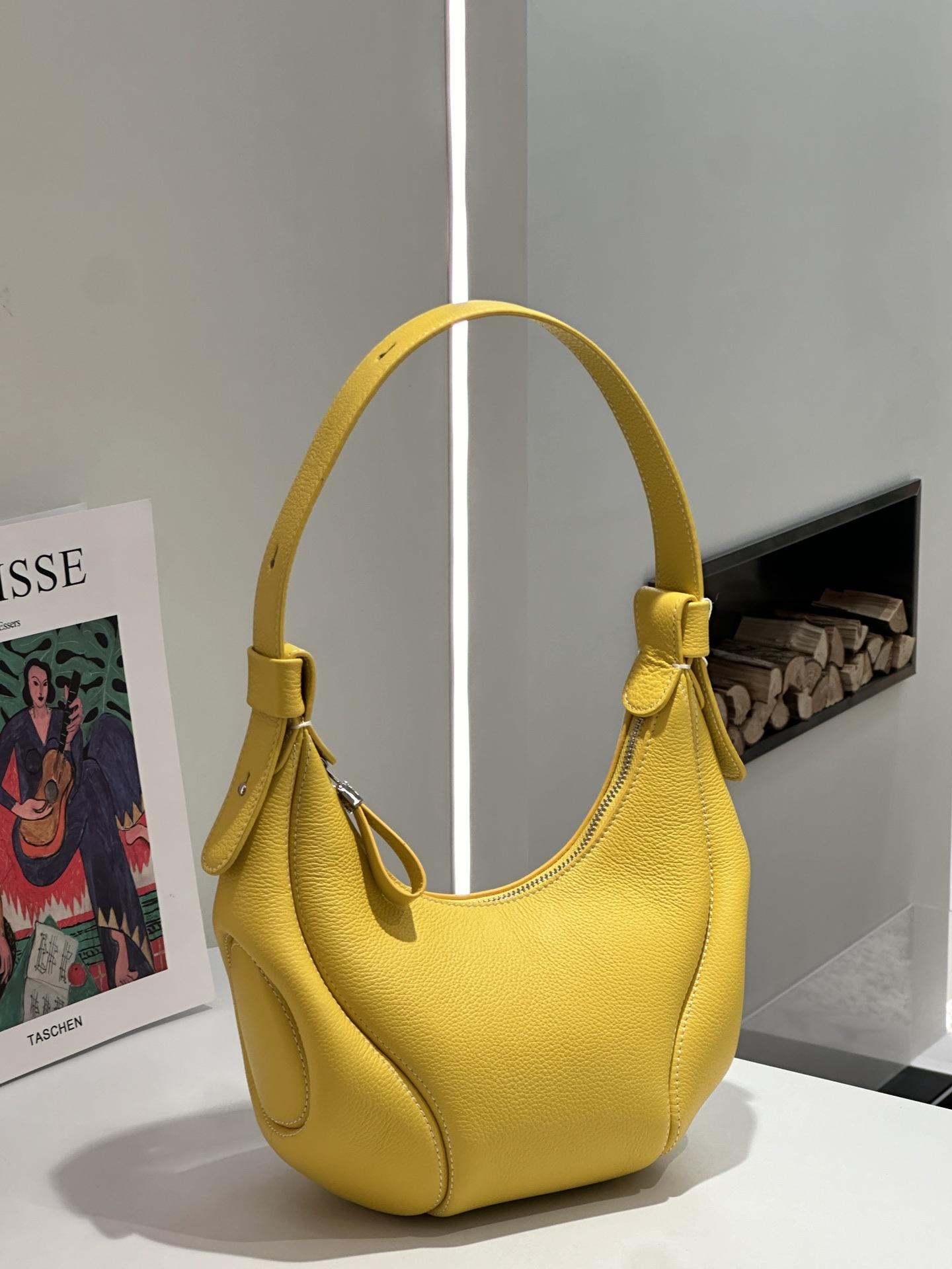 

Модная сумка из натуральной кожи через плечо, под мышку, новая коллекция весна-лето 2025, из первого слоя коровьей кожи, для通勤, ретро, сумка-круассан, сумка-мессенджер 27*24*11cm