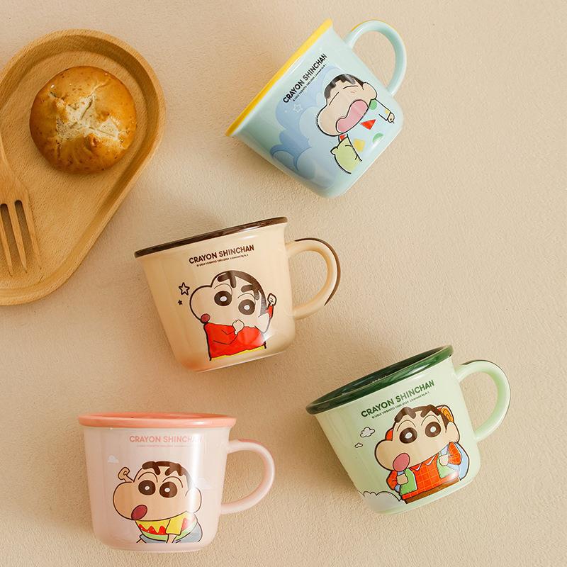 Crayon Shin-chan Cute Girls Ceramic Coffee Mug - Perfect for Home or Birthday Gift