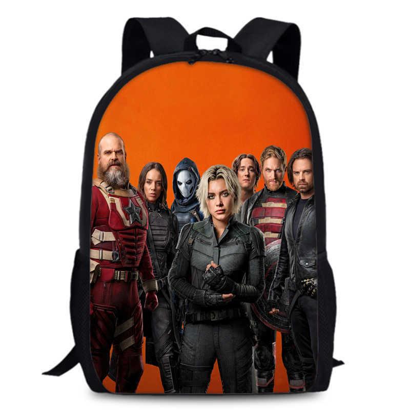 Thunderbolts Kids Durable Backpack 15in Large Capacity Oxford Schoolbag Anime