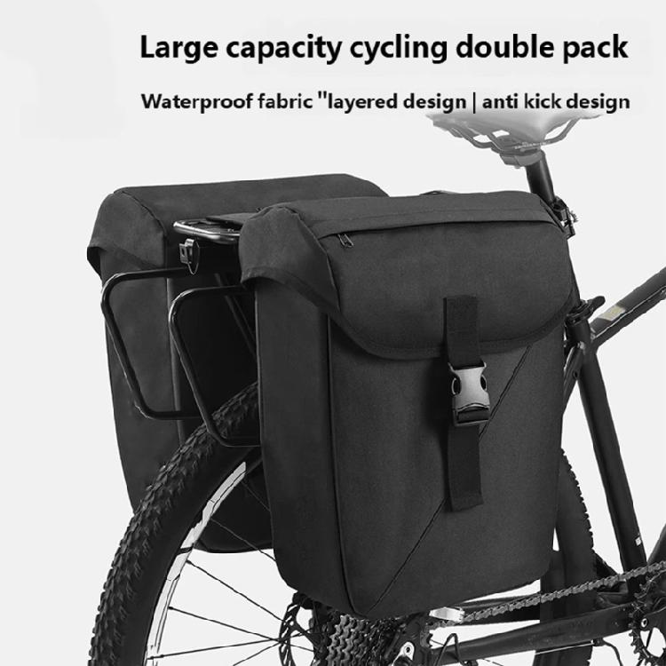 Weatherproofed Cycling Panniers Bag With Carbon Texture Multiple Pocket Organization for Outdoor Exploration