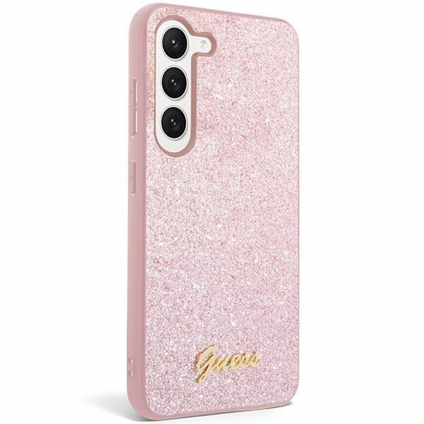 Guess Guhcs24Mhggshp S24+ S926Różowy/Pink Hardcase Glitter Script