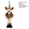 Christmas Plush Toy with Retractable Legs Handmade Reindeer Snowman Santa Claus Plush Doll Xmas Holiday Party Decoration Ornament