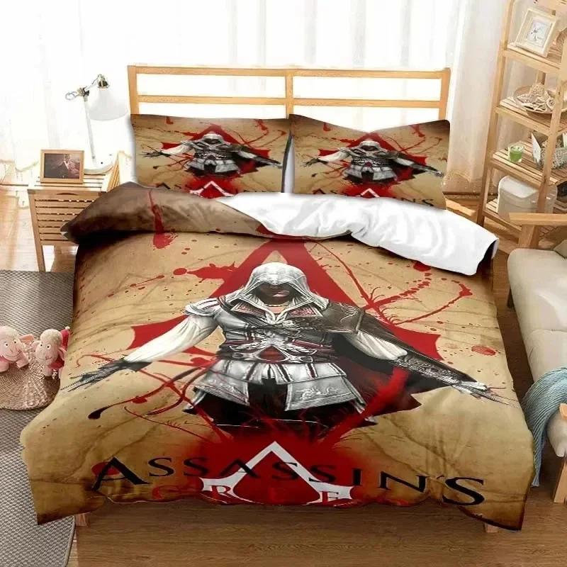 

Single-sided Duvet Game A-Asasin Cred Beding Set Print Bed Linen Set With Pilowcase Bed Single Double Quen Super King-Sized Dimensionsd Dimensions 135*200cm Eu-Single