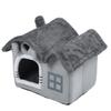 Double Roof Indoor Dog House Removable Cushion Washable Cover Cave Dog House for Small Dogs