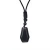 Natural Amethyst Agate Hexahedron Pendant Necklace Rough Stone Gemstone Necklace N615