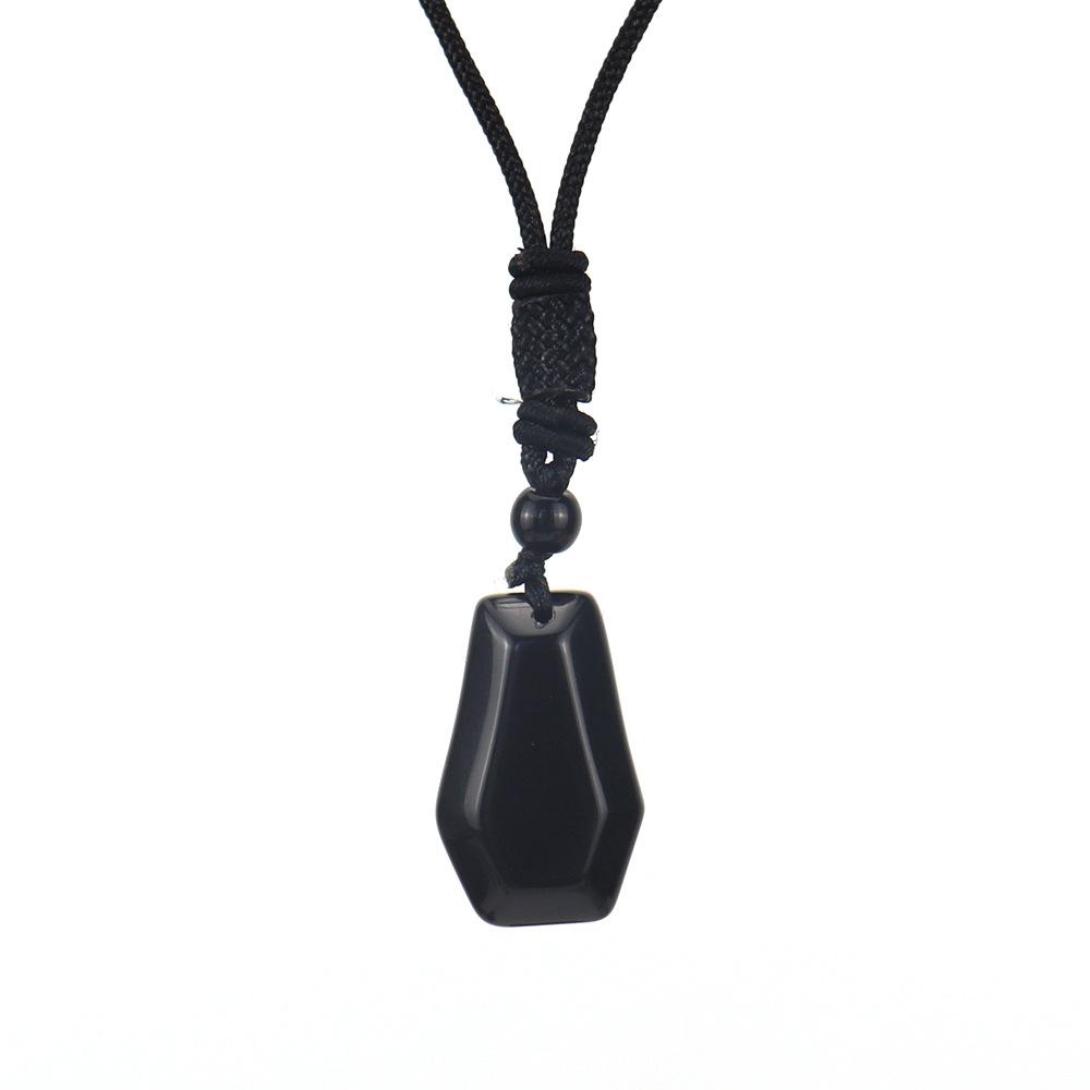 Natural Amethyst Agate Hexahedron Pendant Necklace Rough Stone Gemstone Necklace N615