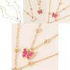 Chic Double Layer Butterfly Necklace For Women Unique Trendy Fashion Jewelry