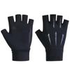 Spring and summer ice silk sunscreen gloves men's fishing breathable high elastic gloves outdoor riding driving leaking two-finger gloves