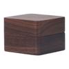 Wood Ring Box Retro Beautiful Portable Magnet Button Black Walnut Ring Box for Proposals