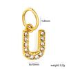Diamond Stainless Steel Jewelry Accessories 26 Letter Pendant Pendant DIY Necklace Bracelet Accessories