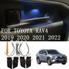 LED Car Interior Handle Bowl Light For Toyota RAV4      2024 Ambient Lamp Blue Door Handle Bar Armrest Lamp