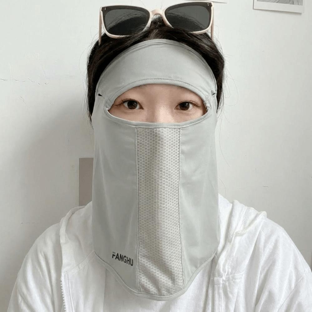Solid Color Face Cover UV Protection Face Gini Mask Fashion Ice Silk Mask Sports
