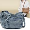 2025 Mode Damstor Stor Kapacitet Axelväska i Denim