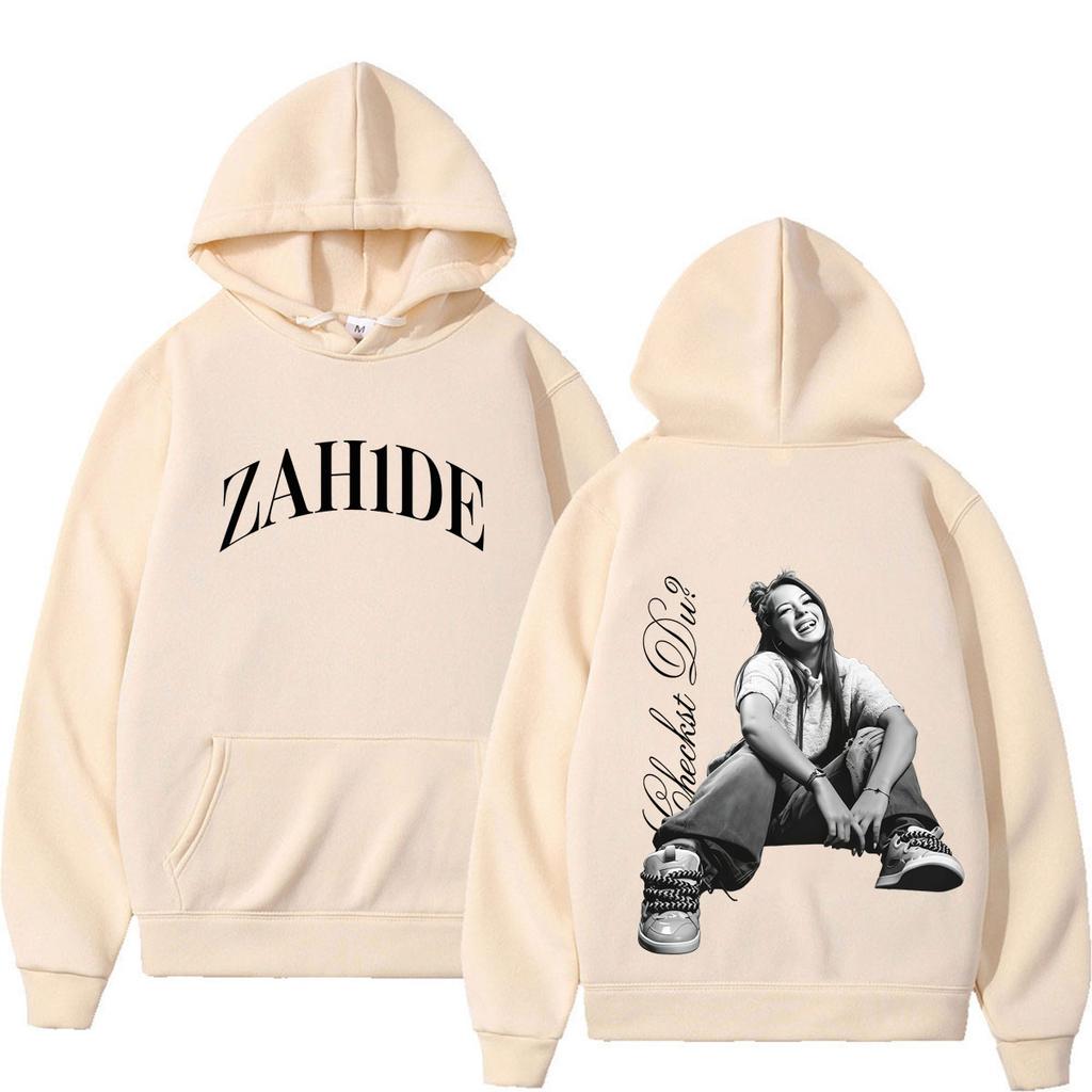 Singer Zahide Tour 2026 Merch Graphic Hoodies Unisex Fashion Winter Hip-hop Loose Casual Vintage Sweatshirts Streetwear